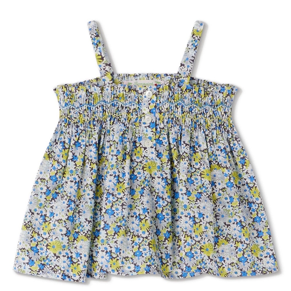 Bonpoint Floral Camisole - Blue and Yellow